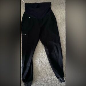 FIG black maternity scrub pants